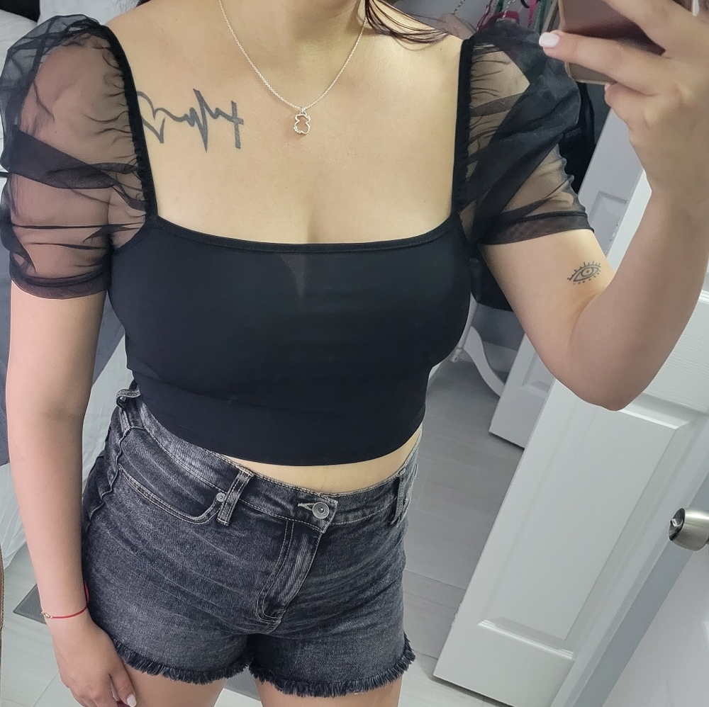 Black crop top